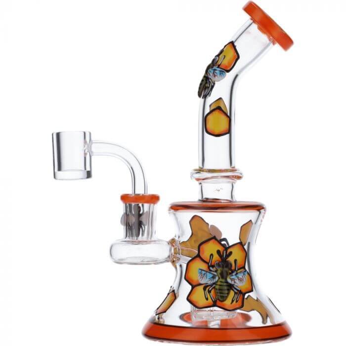 Honey Bee Hourglass Dab Rig - Njweedman's Joint